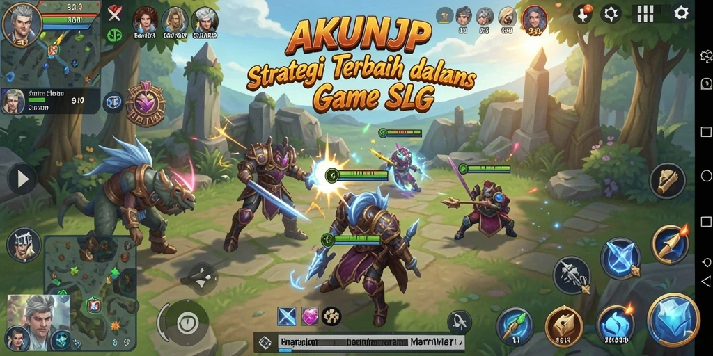 Screenshot gameplay AKUNJP menampilkan aksi strategi yang mendebarkan.