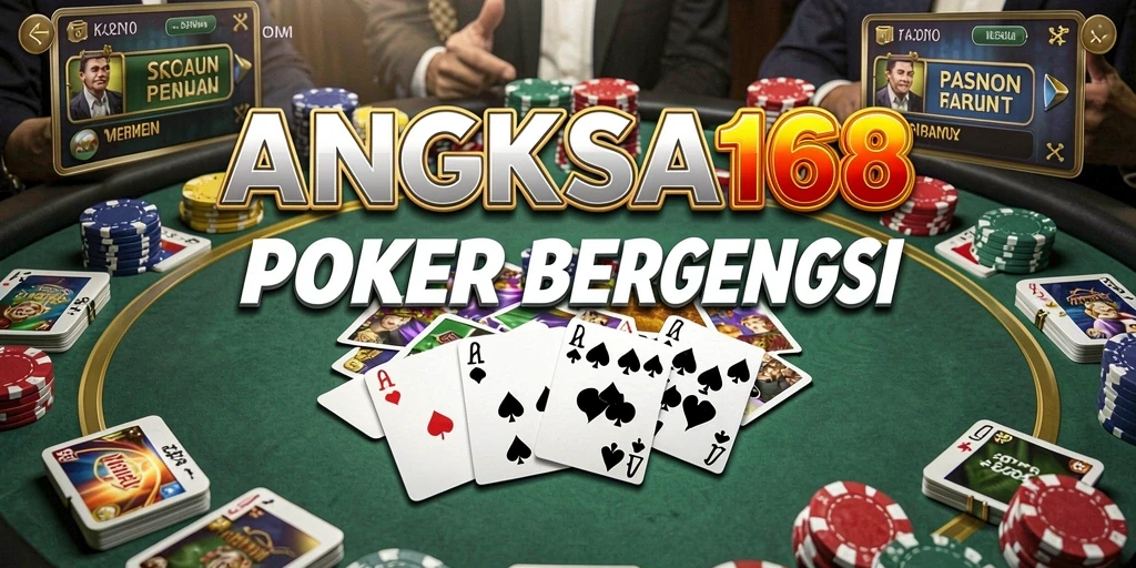 Screenshot ANGKASA168 menampilkan suasana permainan poker yang menggembirakan.