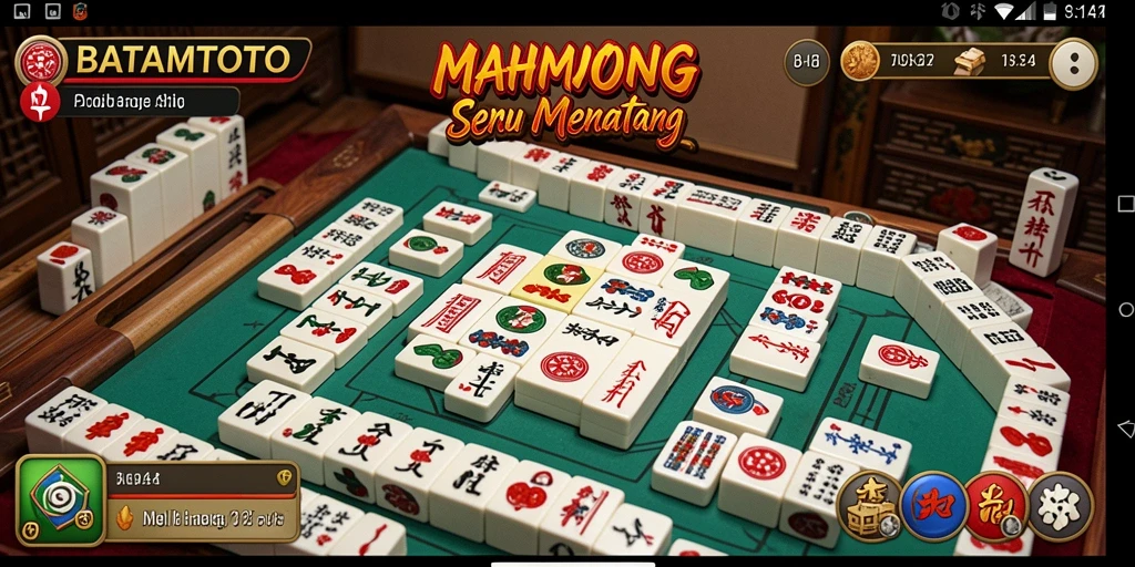Tampilan gameplay menarik dalam BATAMTOTO, menampilkan keseruan permainan Mahjong.