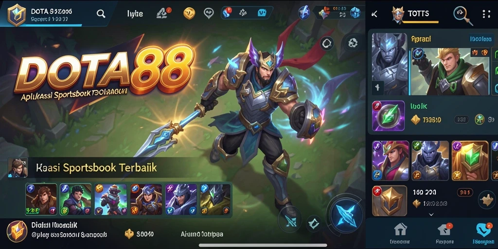 Screenshot utama DOTA88 yang menunjukkan fitur taruhan olahraga.