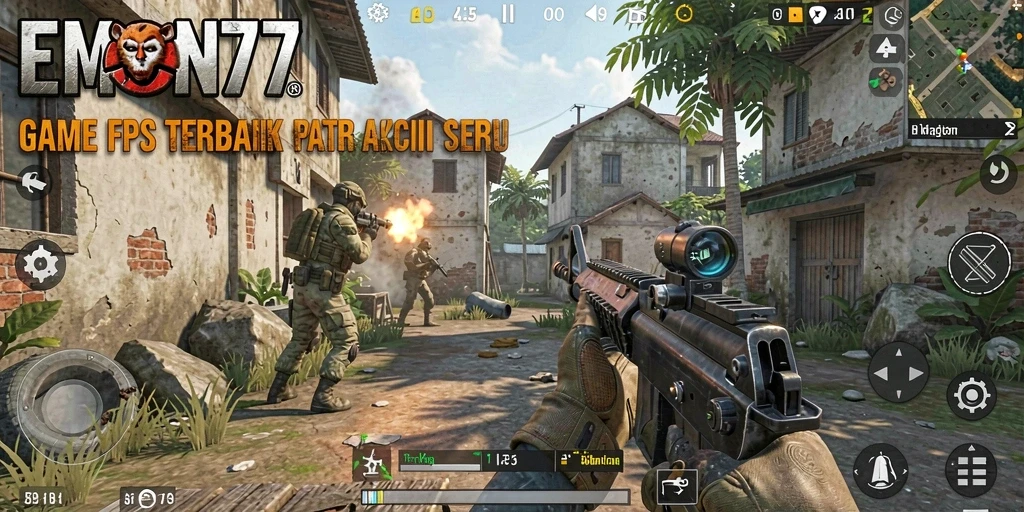 Tampilan gameplay seru dari EMON77 dengan aksi menegangkan.