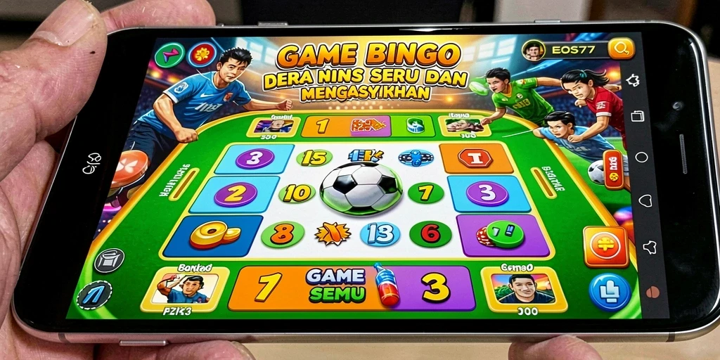 Screenshot gameplay EOS77 dengan tampilan Bingo yang menarik.