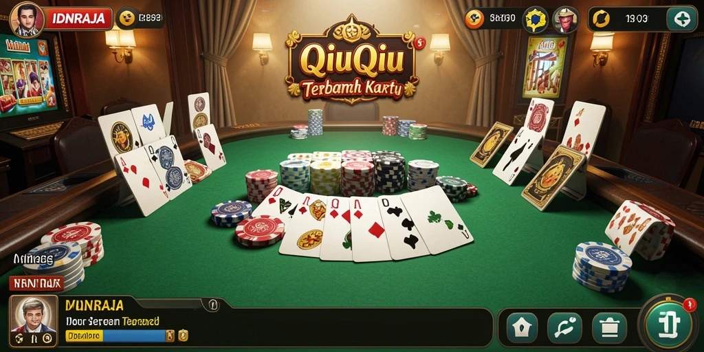 Tampilan gameplay QiuQiu yang seru dan kompetitif.