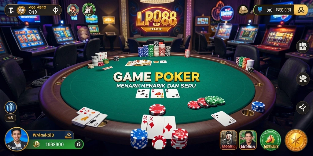 Tampilan gameplay Poker yang seru dan menantang di LPO88.