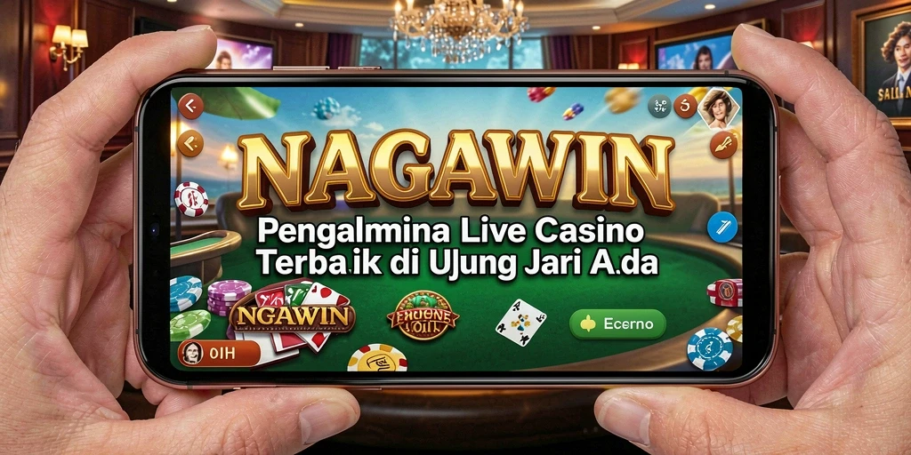 Screenshot NAGAWIN menampilkan dealer langsung di meja permainan.