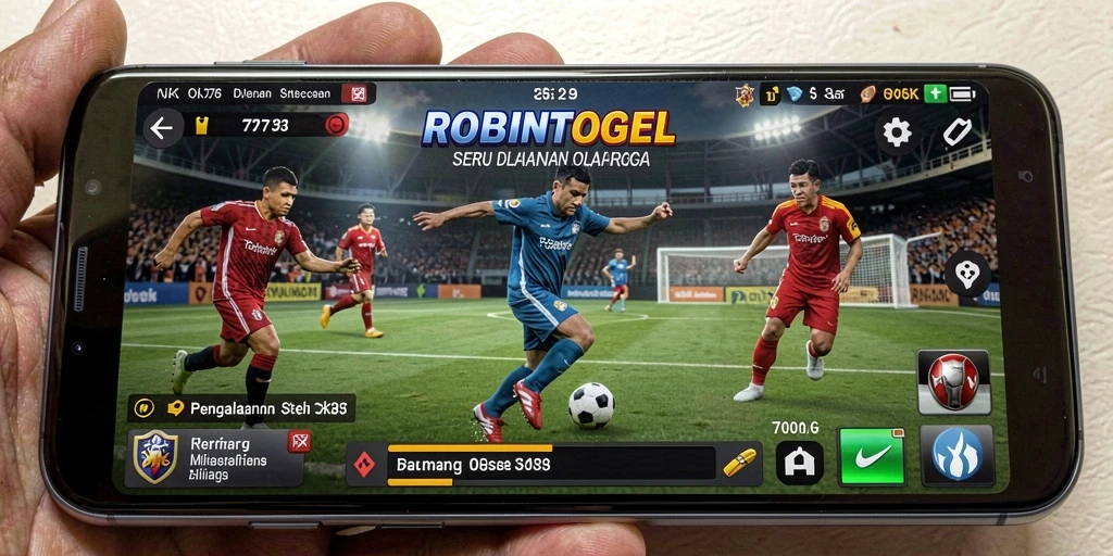 Tampilan seru gameplay <strong>ROBINTOGEL</strong> saat beraksi dalam turnamen olahraga.