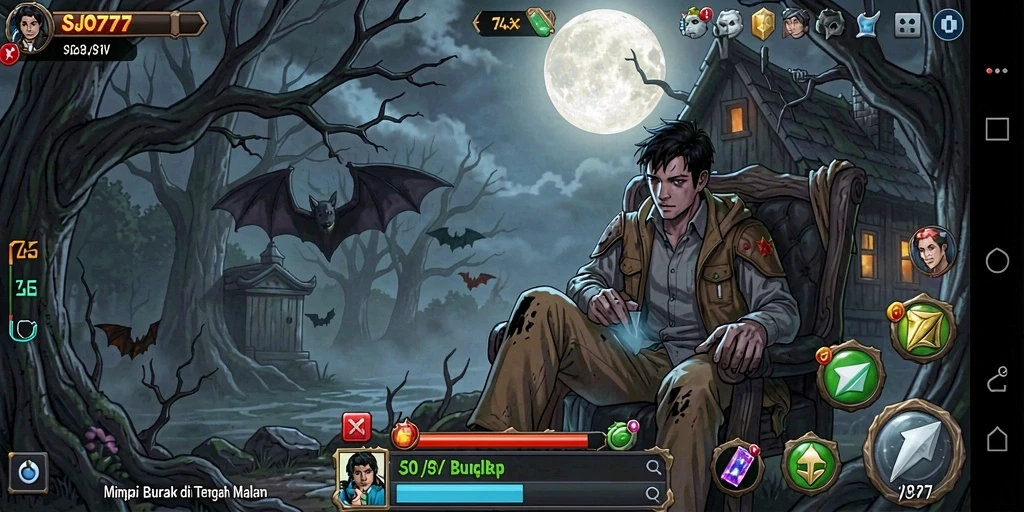 Tampilan gameplay SJO777 yang menegangkan dan mencekam.