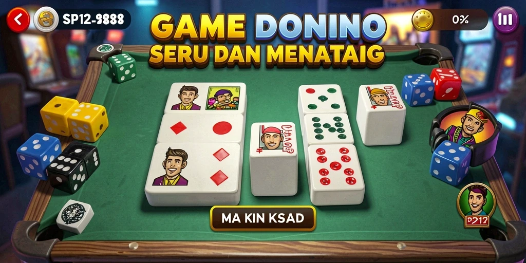 Screenshot gameplay SP212 menunjukkan keseruan bermain Domino.