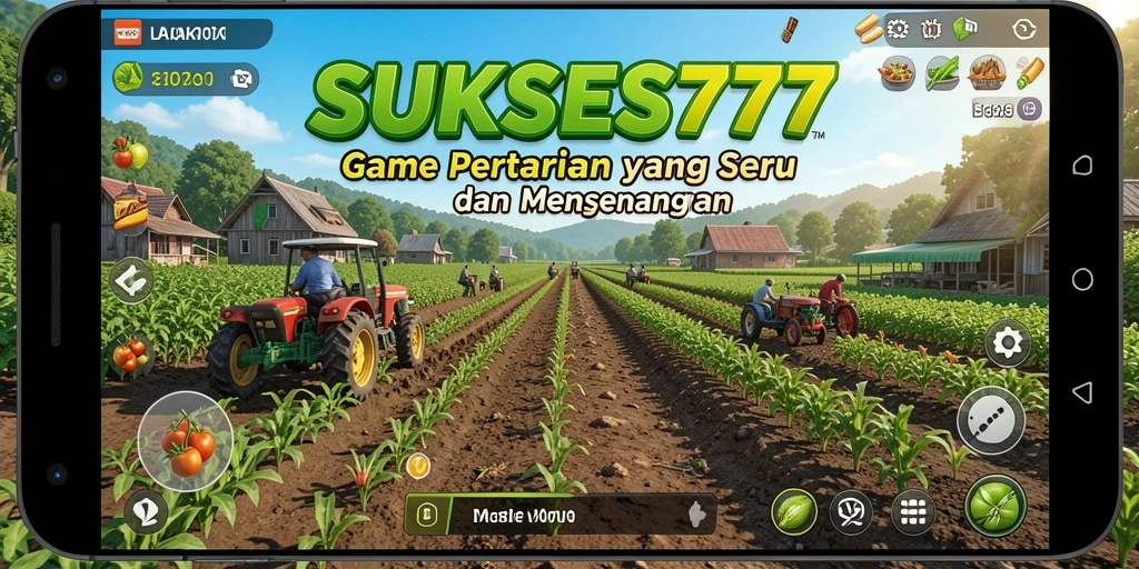 Tampilan gameplay menarik dari SUKSES777 dengan aktivitas bertani yang seru.