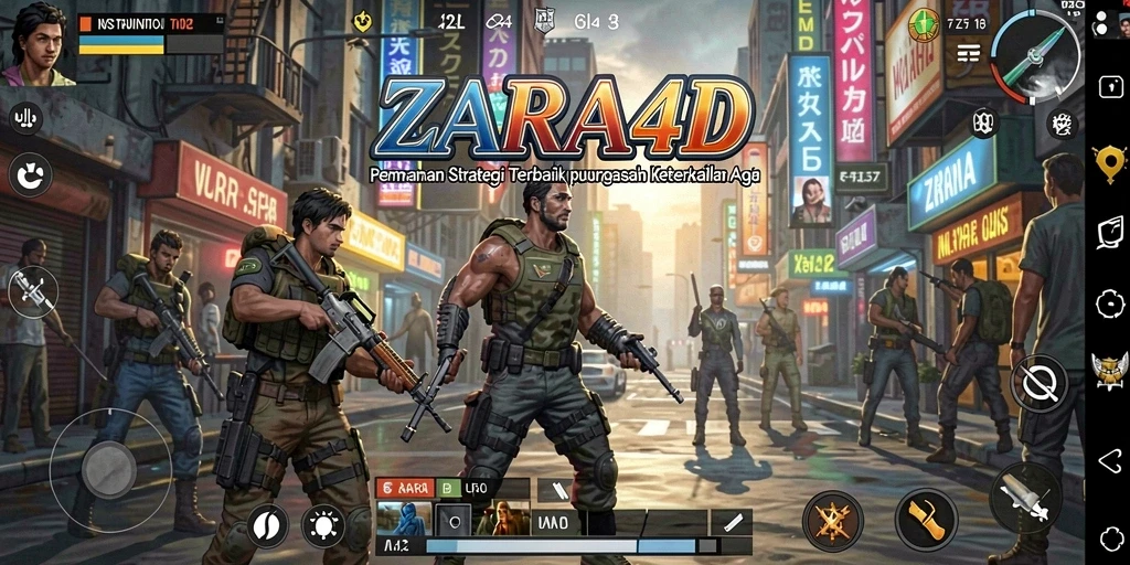 Screenshot utama ZARA4D menampilkan aksi gameplay strategi yang seru.