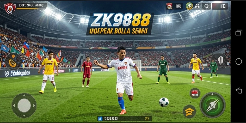 Tampilan gameplay yang memukau dan aksi sepak bola nyata di ZK988.